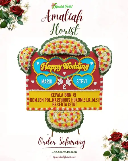 Papan Bunga Pernikahan Plawangan